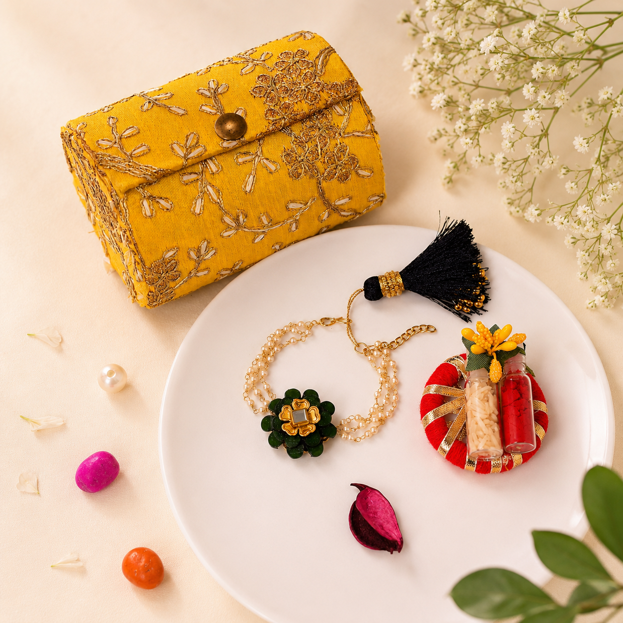 Bandhan Flower Rakhi - For Soul Sister - SweeDesi