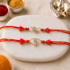 Bandhan Twin Sparkle Rakhi Set - SweeDesi