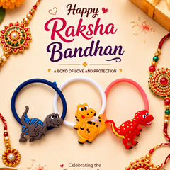 Dino Buddies Rakhi Trio