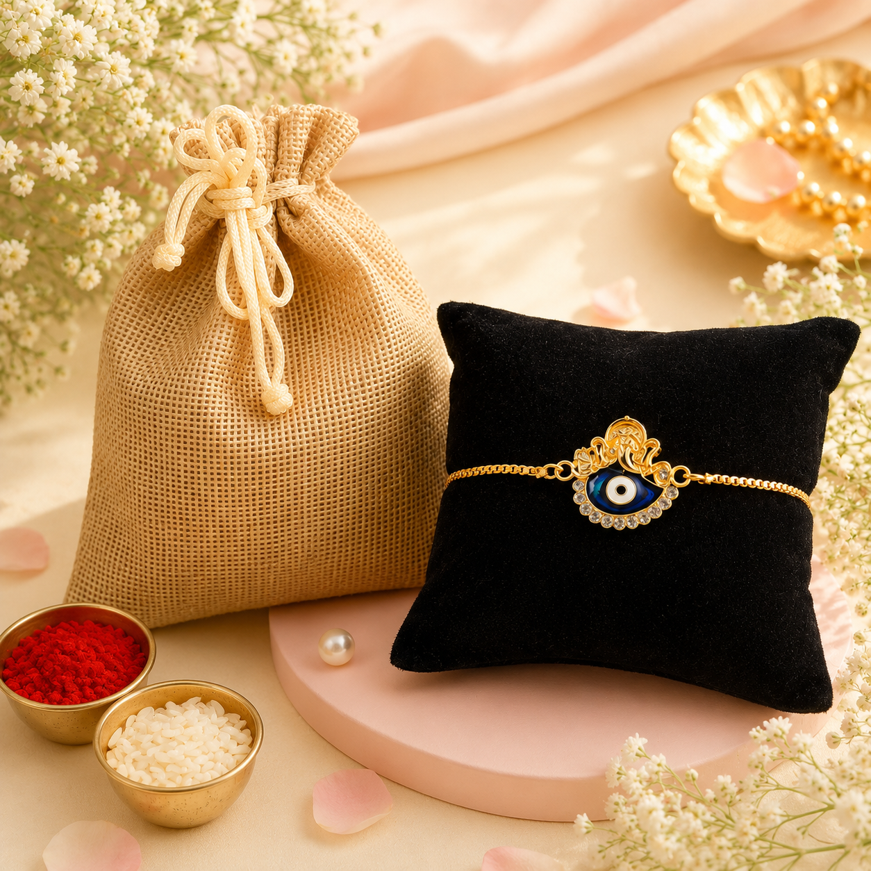 Evil Eye Ganesh Rakhi - SweeDesi