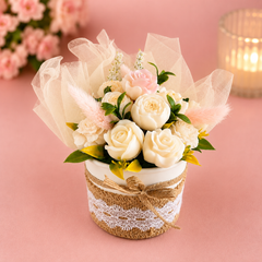 Soy Wax Flower Bouquet White - SweeDesi