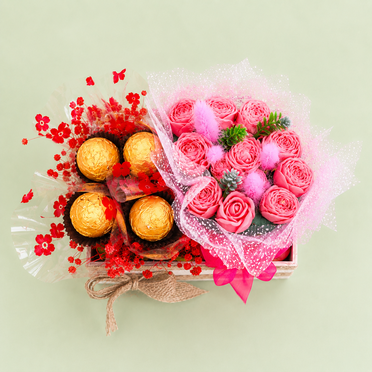 Chocolate Flower Bouquet Pink - SweeDesi