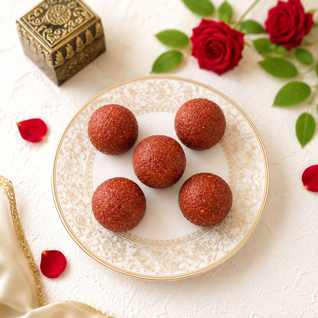 Gulab Churma Laddu - 500gm - SweeDesi