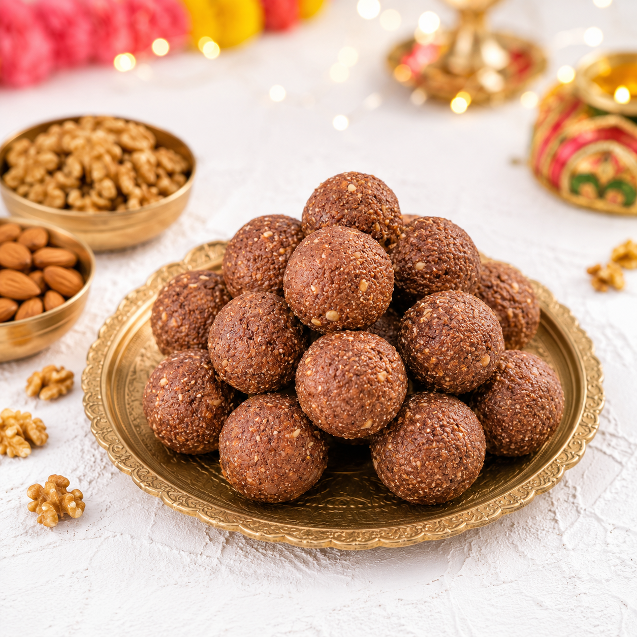 Akhrot Laddu - 500gm - SweeDesi