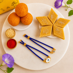 Bandhan Bhai-Bhabhi Evil Eye Rakhi Set - SweeDesi