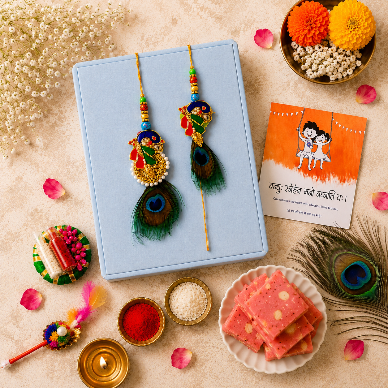Bandhan Bhai-Bhabhi Rakhi Hamper 2 - SweeDesi