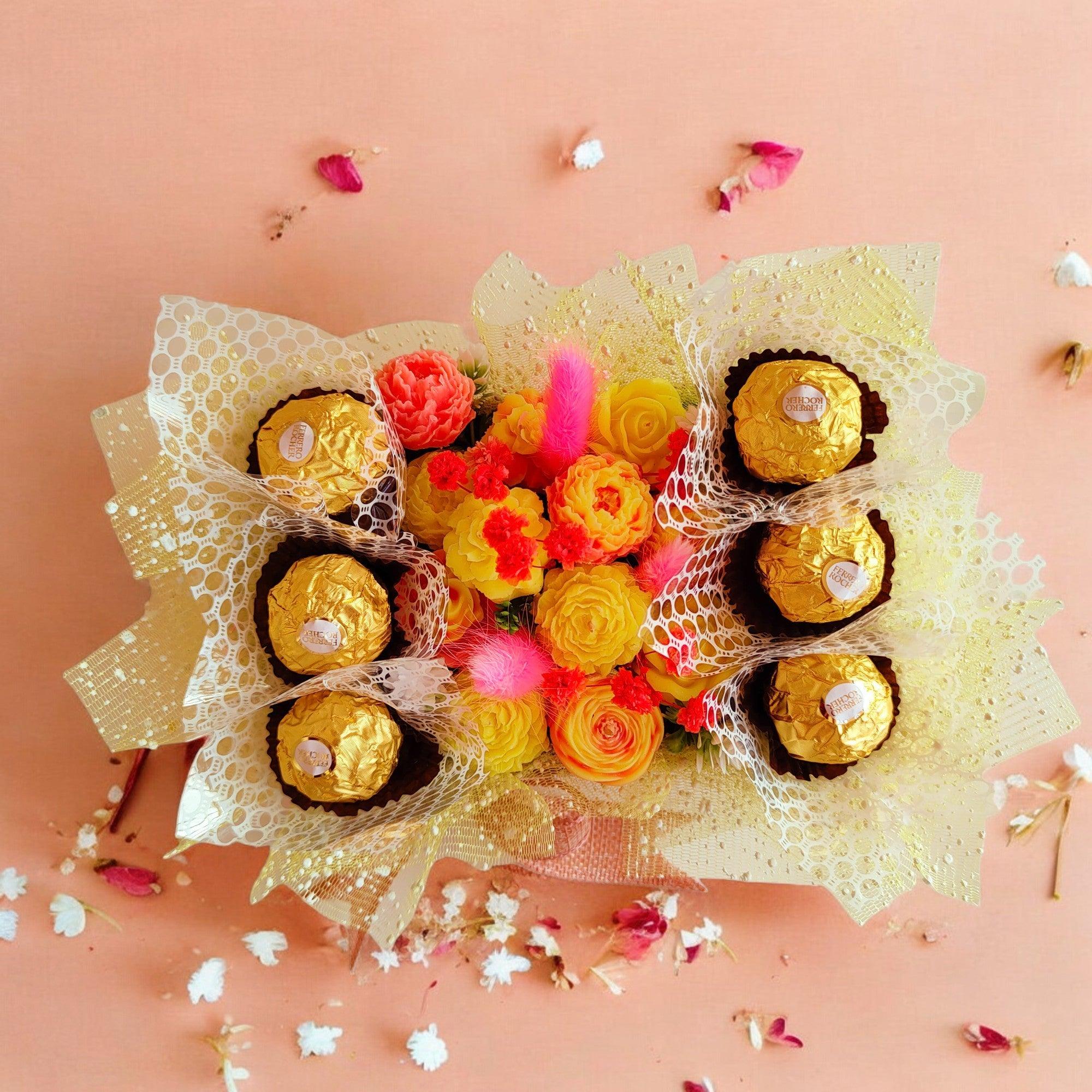 Ferrero Rocher Flower Bouquet Elegant - SweeDesi