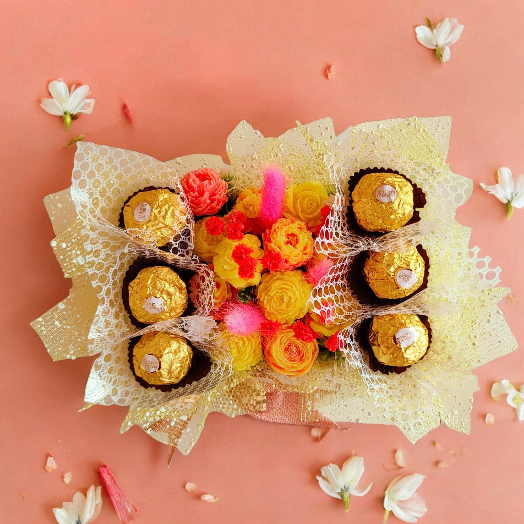 Ferrero Rocher Flower Bouquet Elegant - SweeDesi