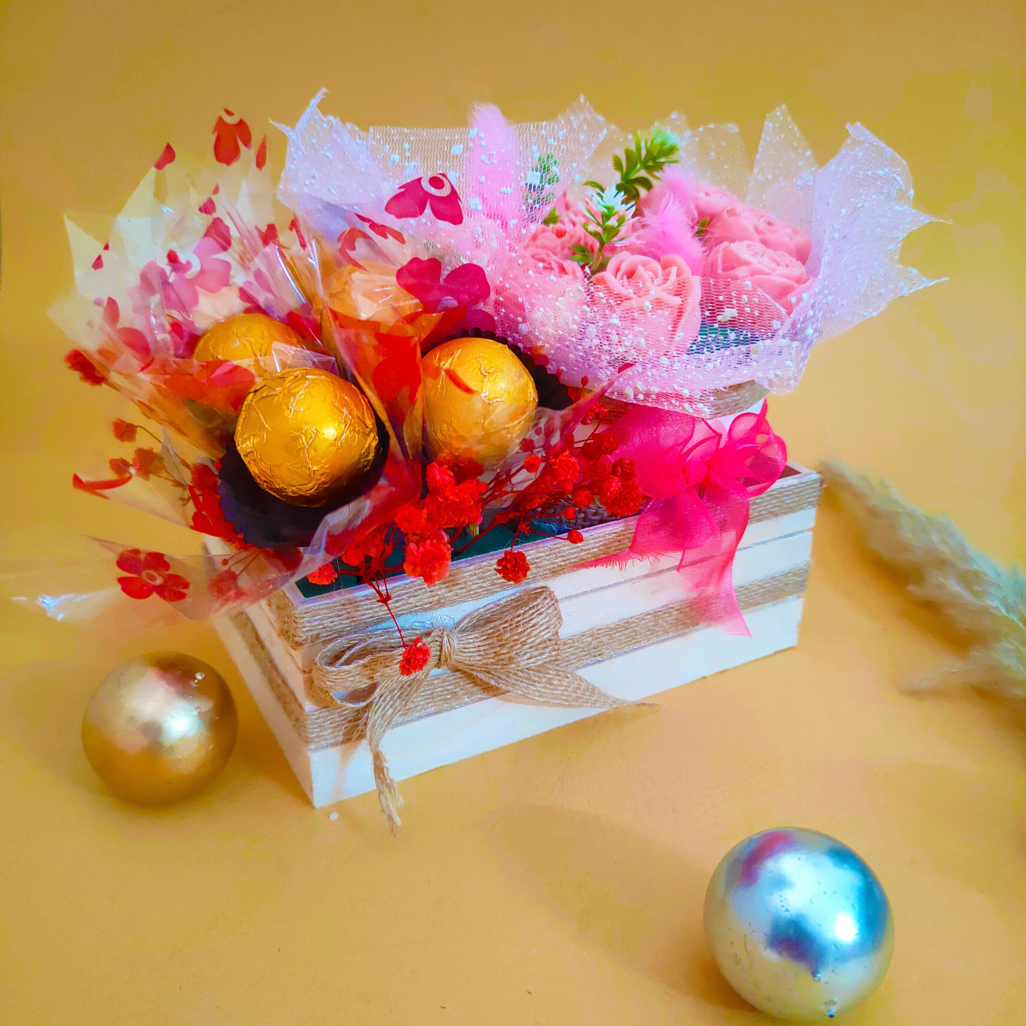 Chocolate Flower Bouquet Pink