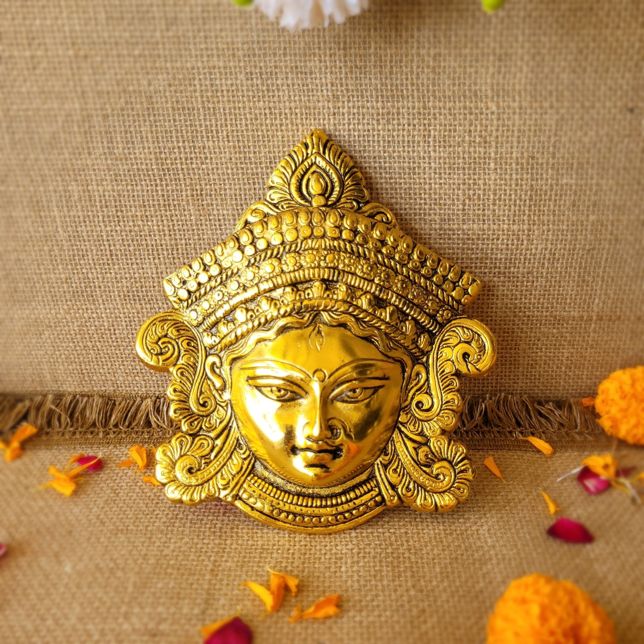 Brass Durga Maa Wall Decor - SweeDesi