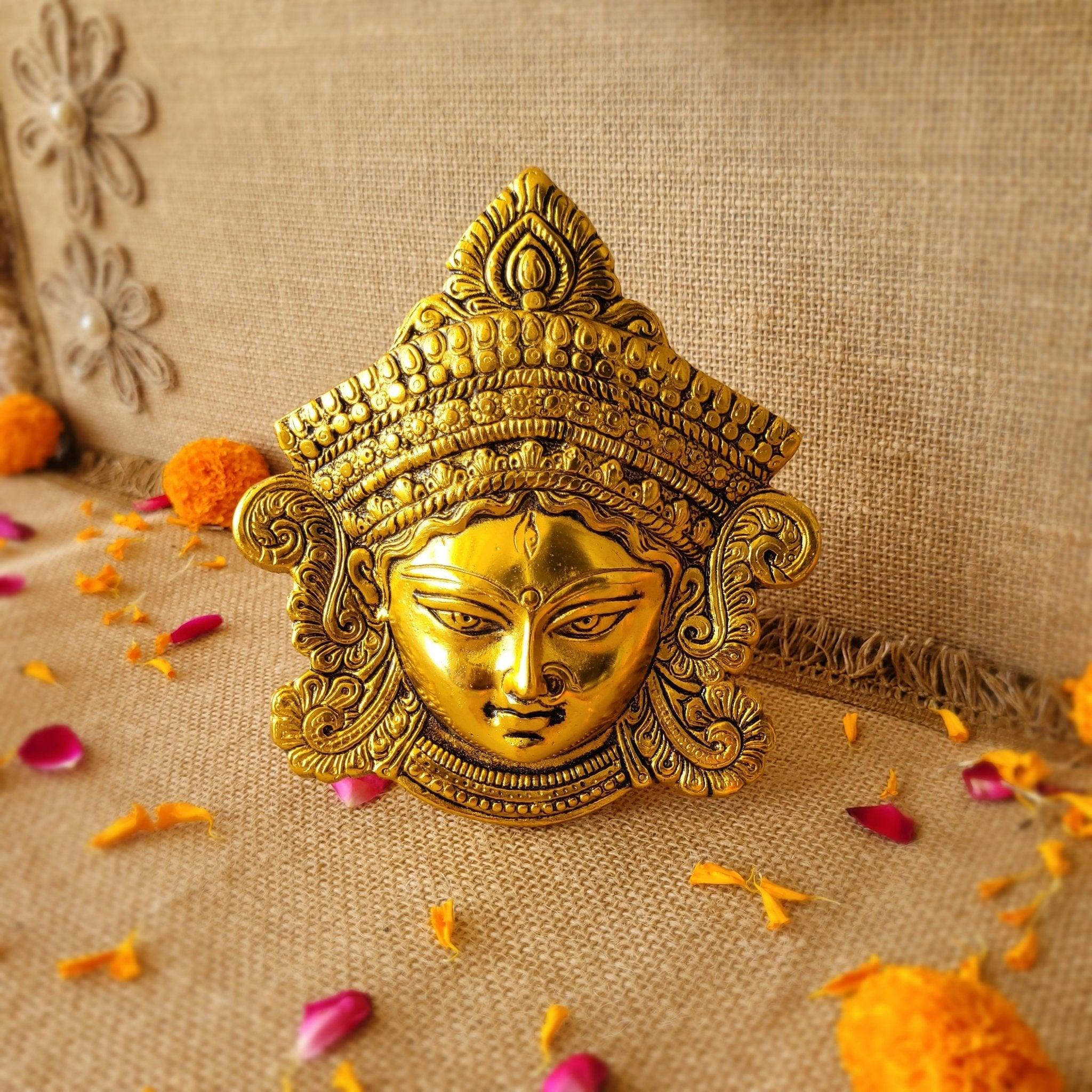 Brass Durga Maa Wall Decor - SweeDesi
