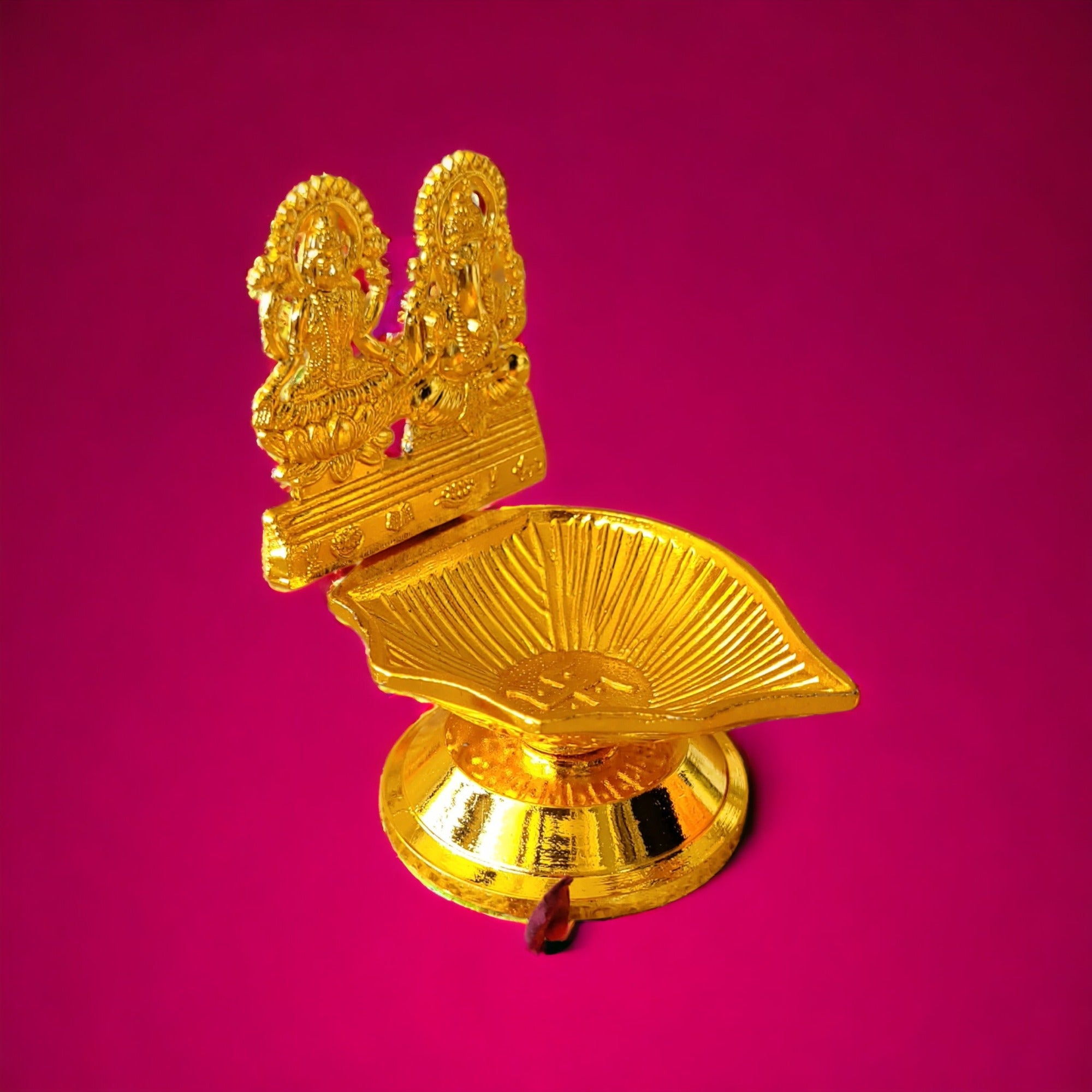 Brass Laxmi Ganesh Diya - SweeDesi