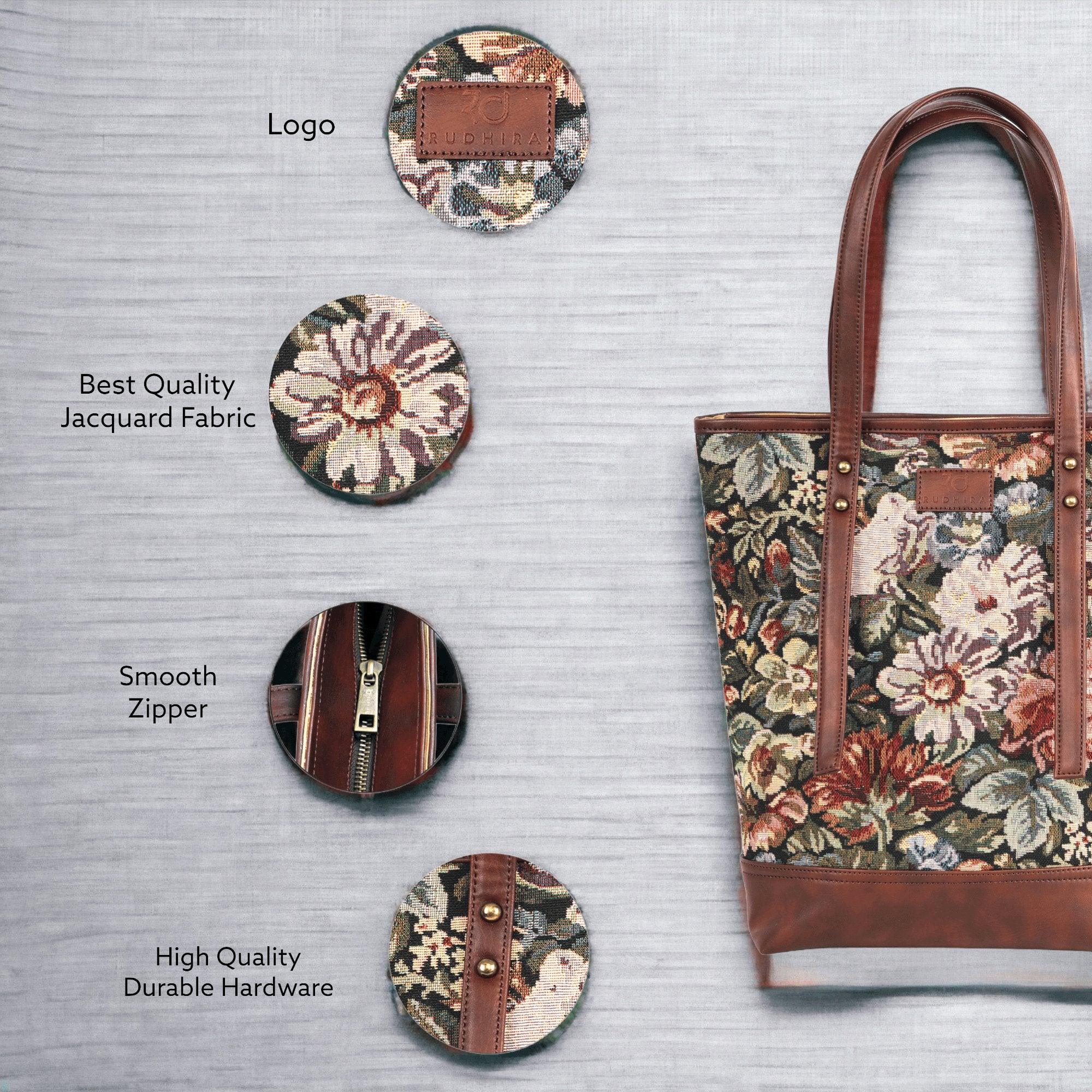 Floral Print Tote Bag - SweeDesi