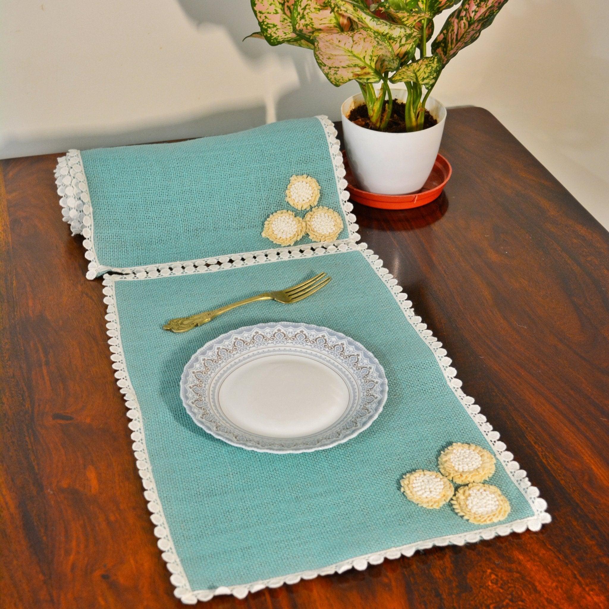 Blue Jute Table Mat