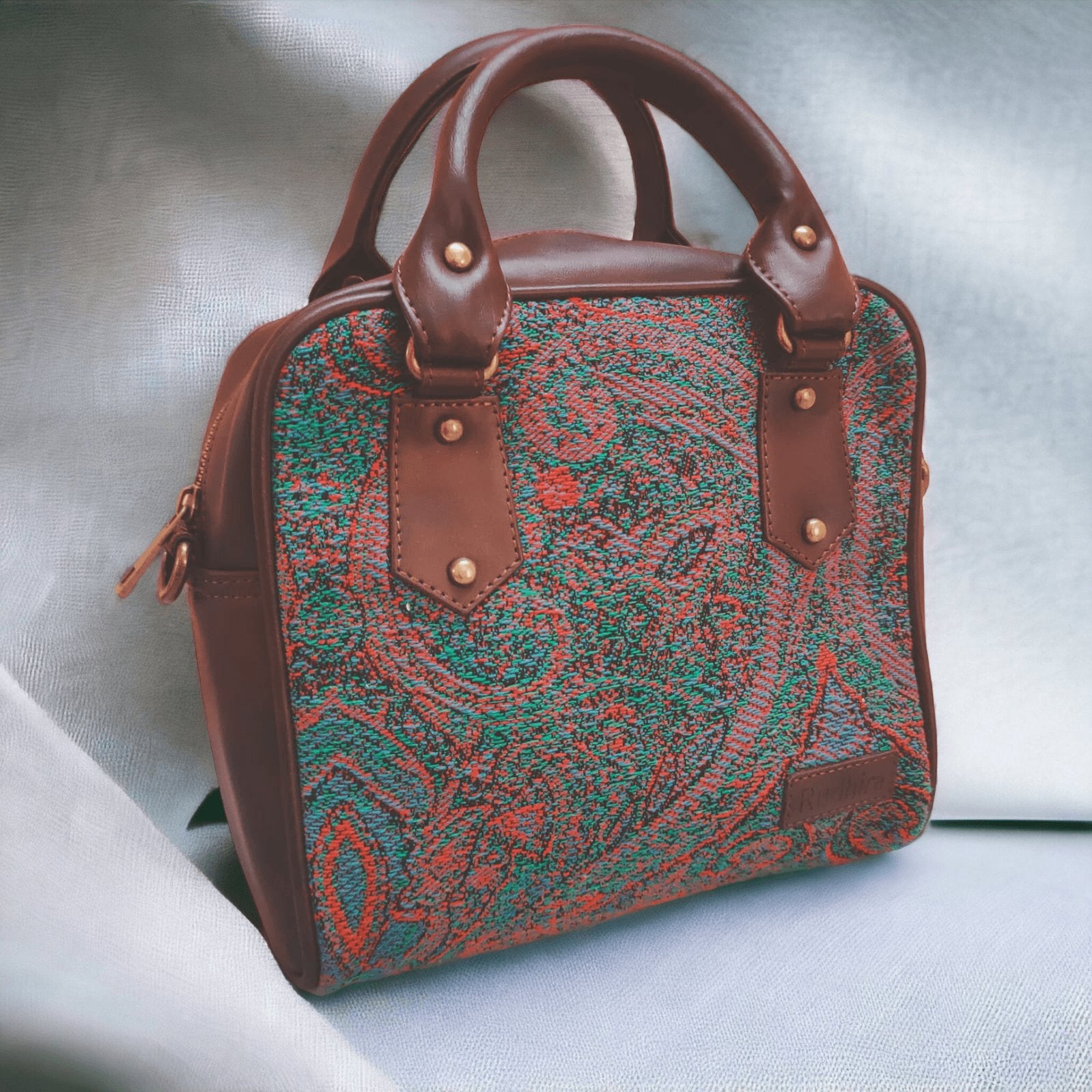 Ladies Premium Leather hand bag 997417 (TAN) – SREELEATHERS