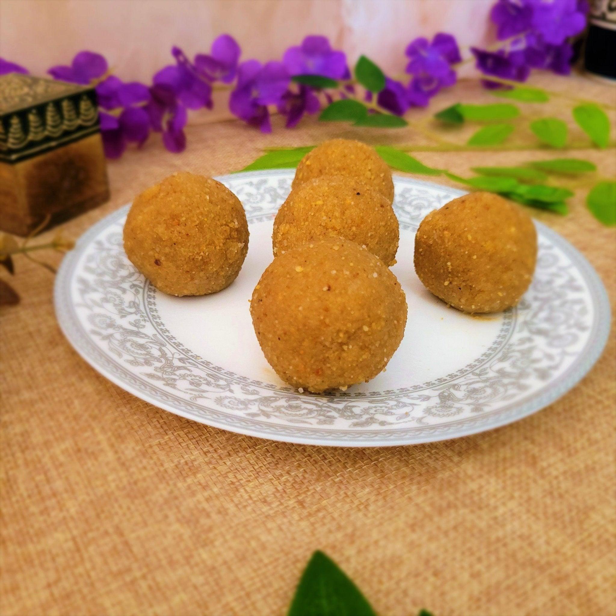 Wheat Churma Laddu - SweeDesi